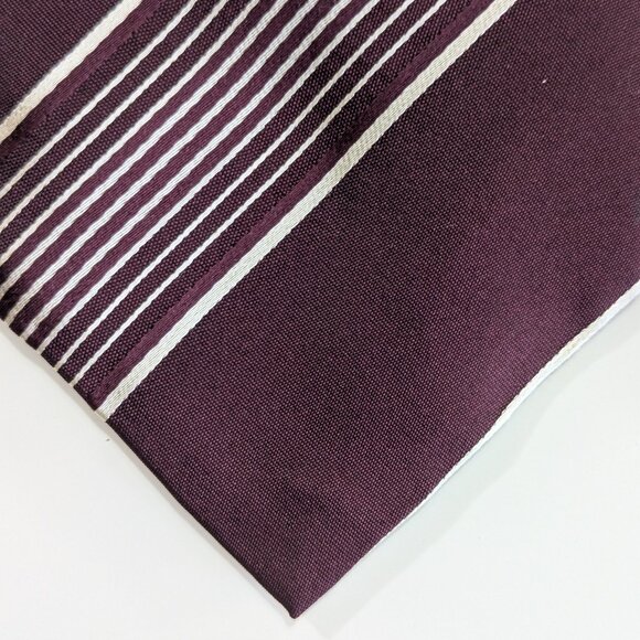 Vintage Polo Ralph Lauren Burgundy Striped Silk Tie - Made in Canada - Picture 3 of 8